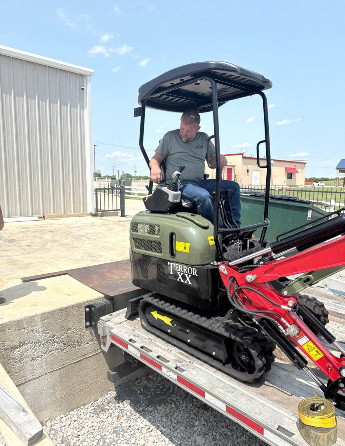 Bruce Waden with delivered compact equipment